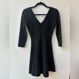 Club Monaco Black Long Sleeve Mini Dress